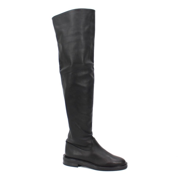 Tamara Mellon Black Tempest Over The Knee 15 Nappa Leather Boots 36.5 Combat